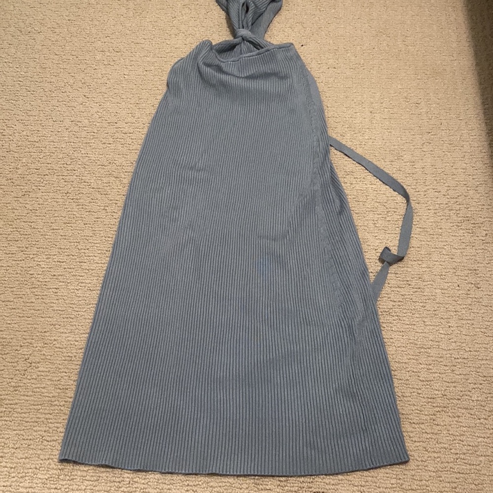 Cult Gaia Blue Halter Cutout Cameron Dress - Picture 4 of 7